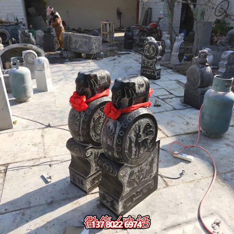 精美大理石仿古舊門墩雕塑，打造完美中式庭院