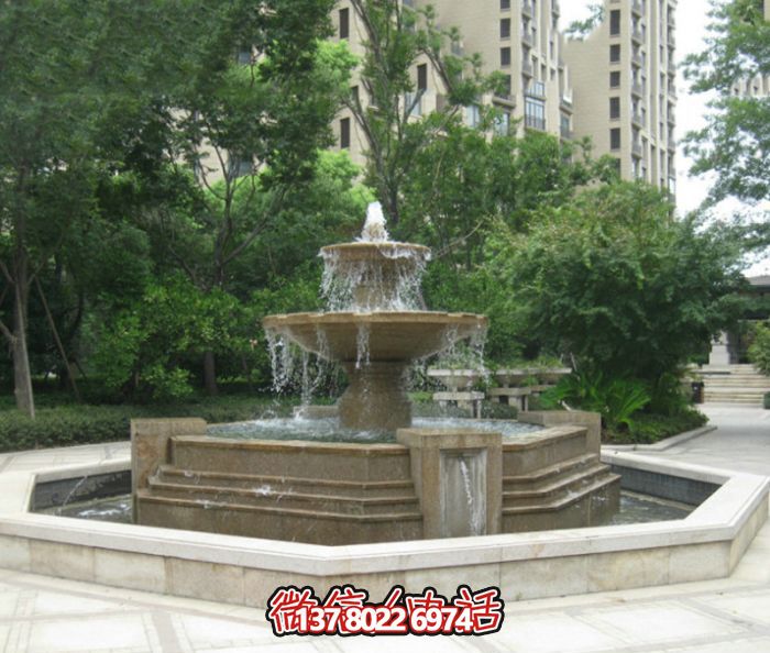 精美石雕大型噴泉，美化小區(qū)廣場(chǎng)景觀