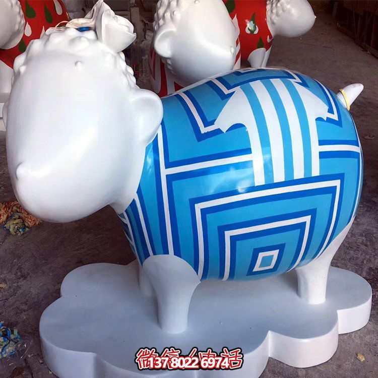 彩繪仿真羊雕塑——商場(chǎng)、公園、廣場(chǎng)的精美裝飾