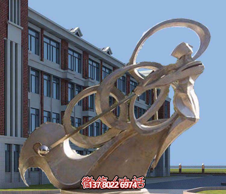 不銹鋼抽象高爾夫球雕塑，點綴景區(qū)園林