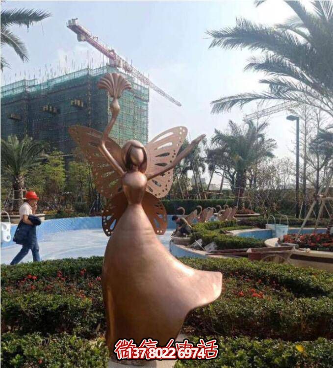 玻璃鋼景區雕塑，夢幻般的仙子、公主、天使、精靈、蝴蝶、小人像