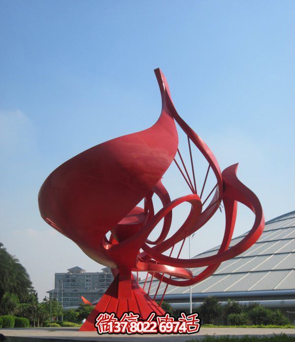 不銹鋼花朵雕塑，個性創意想象