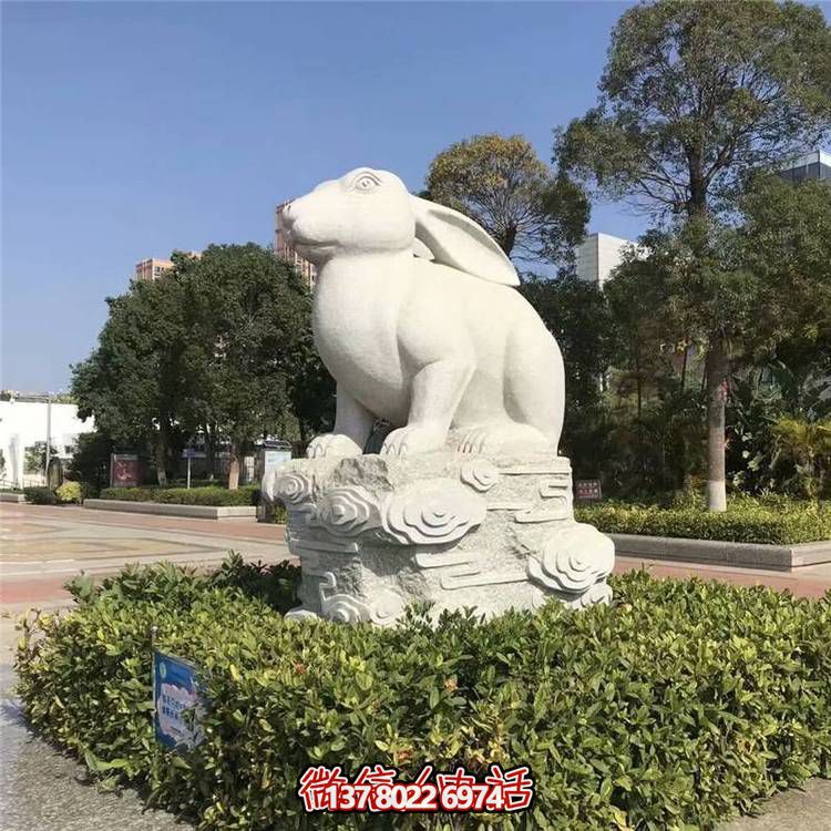 精美十二生肖大理石石雕，高端戶外園林裝飾