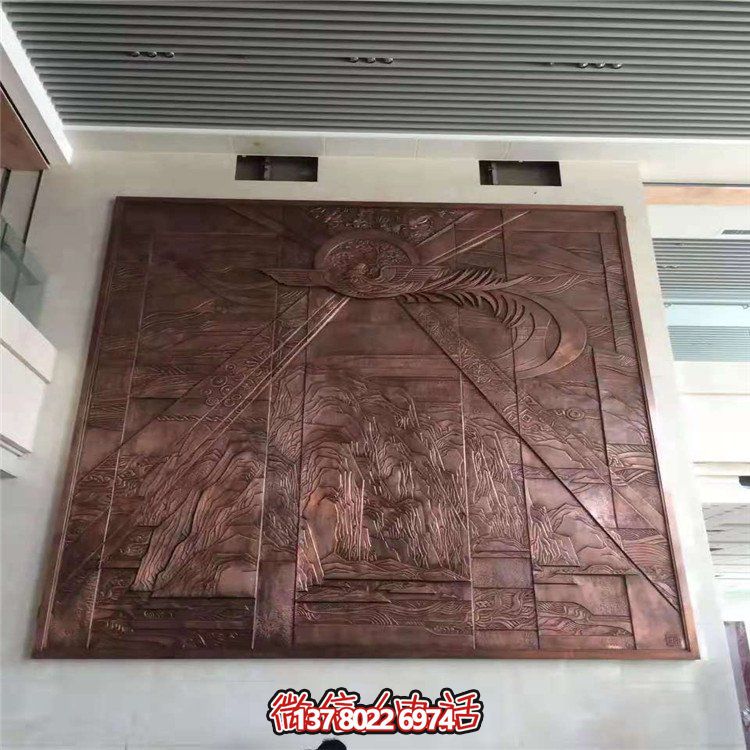 巨型室內(nèi)方形壁畫雕塑