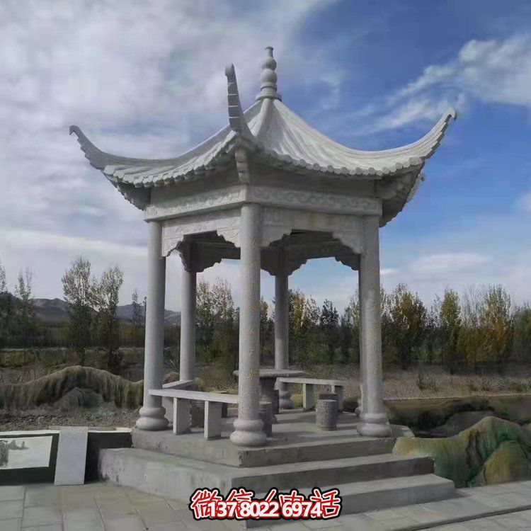 精美園林大理石雕塑涼亭，給您帶來寧靜優雅的家園氛圍