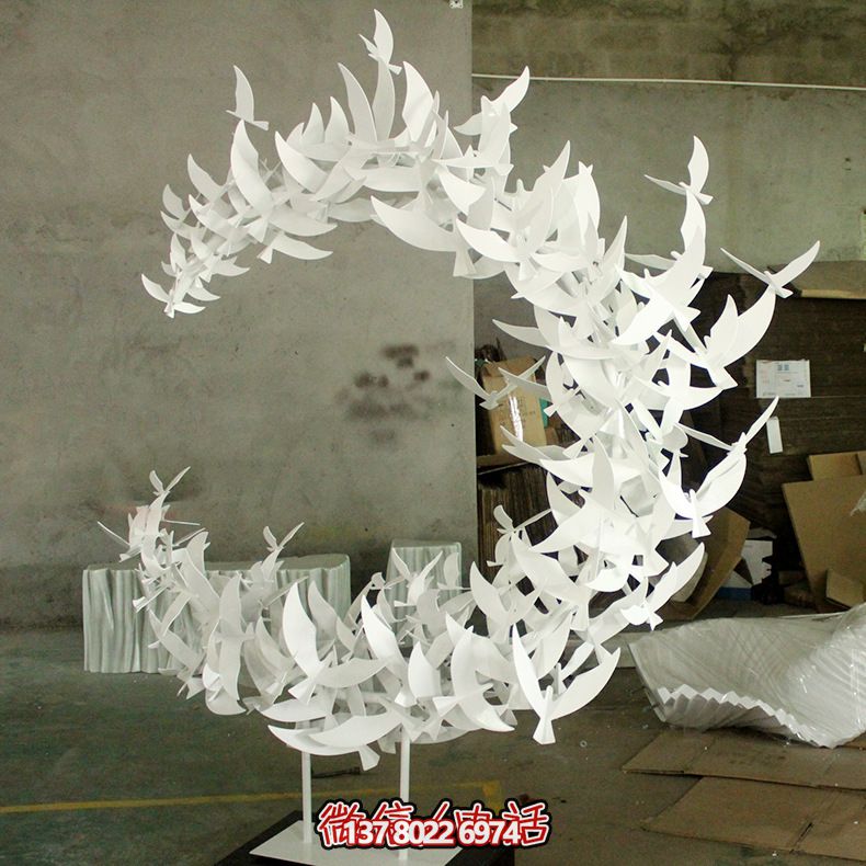 玻璃鋼雕塑擺件裝飾品，創意抽象鴿子裝飾室內別墅