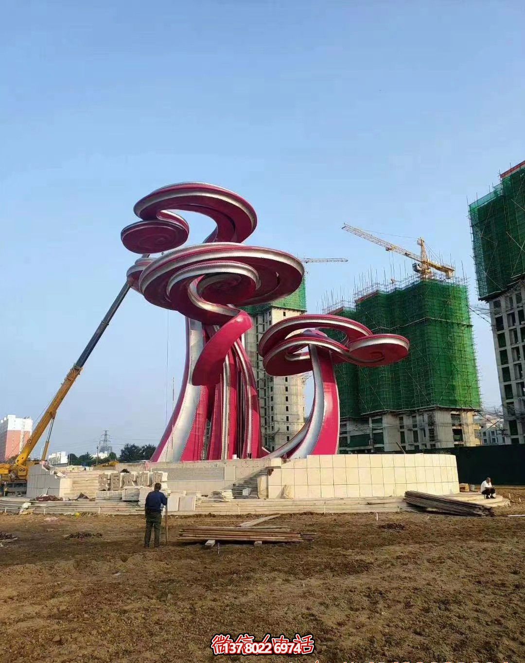 玻璃鋼祥云彩繪雕塑，個(gè)性創(chuàng)意景區(qū)裝飾