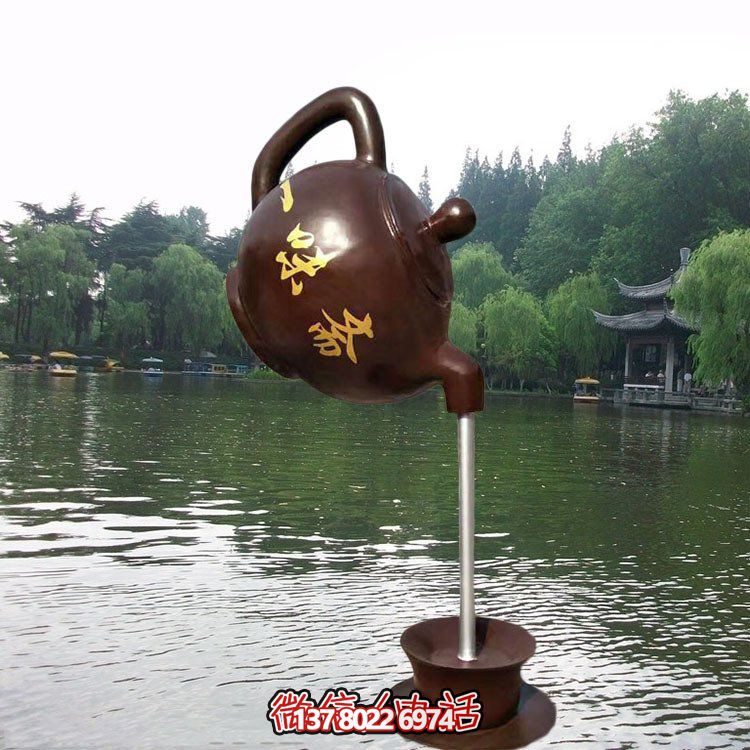 大型仿銅玻璃鋼懸空流水擺件，點綴園林景觀