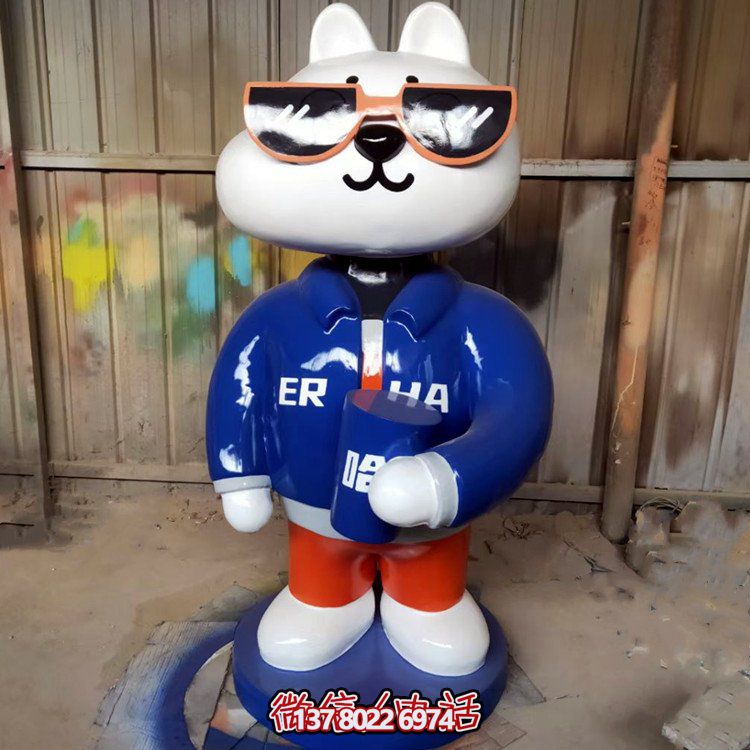 藝術玻璃鋼彩繪動物雕塑——讓商場、網店、紅店變身藝術館