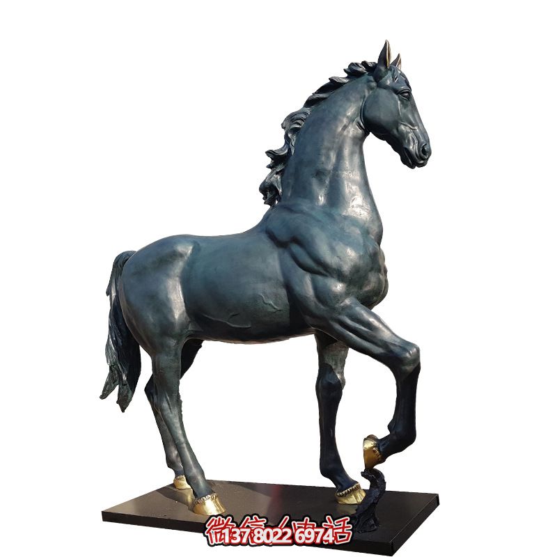 玻璃鋼馬雕塑，大型仿真動物裝置，裝飾景區、廣場