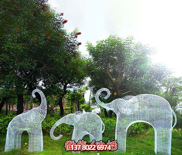 戶(hù)外草坪不銹鋼鏤空創(chuàng)意大象雕塑 戶(hù)外草坪不銹鋼鏤空創(chuàng)意大象雕塑