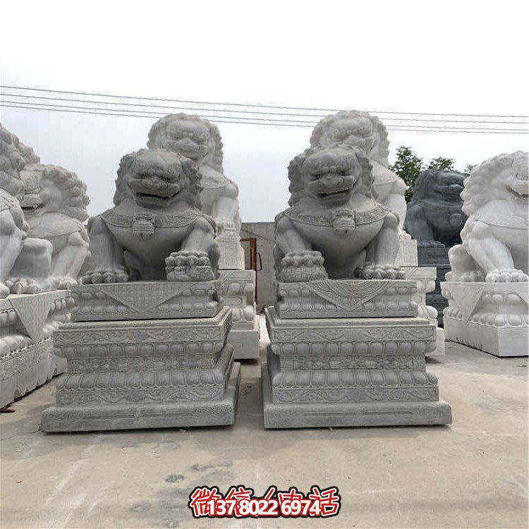 動(dòng)物石雕擺件門前公園廣場景觀雕塑