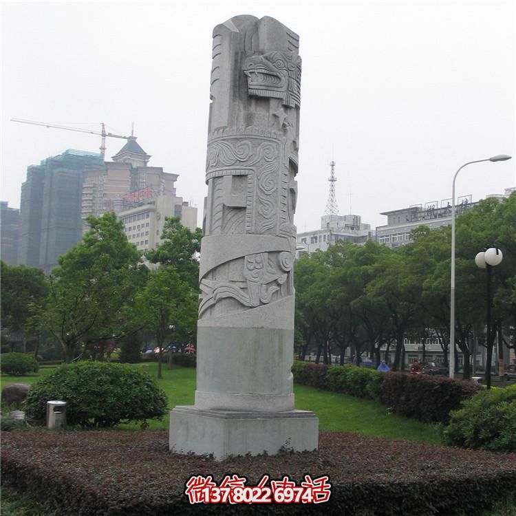 廣場(chǎng)戶外浮雕文化柱雕塑