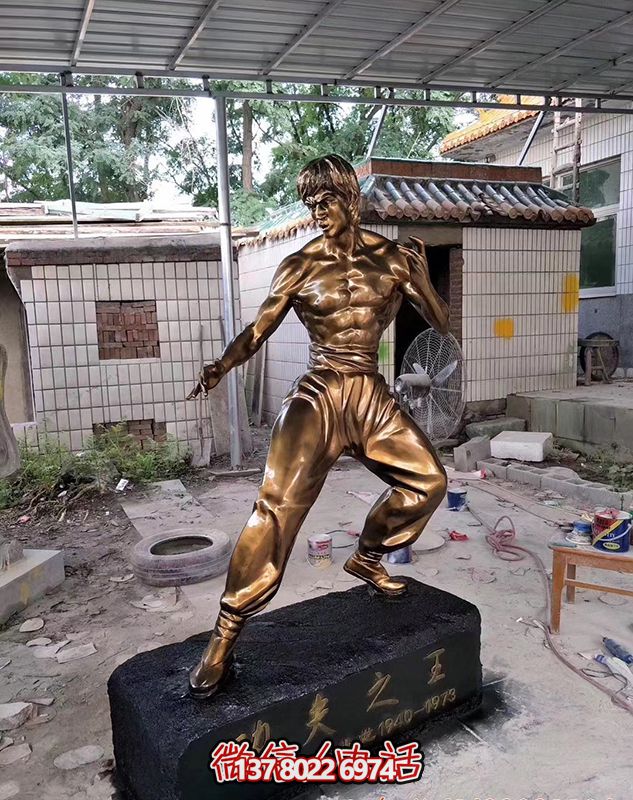 影院銅雕功夫之王李小龍雕塑 影院銅雕功夫之王李小龍雕塑