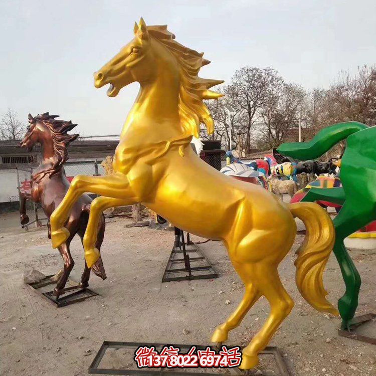 園林進去玻璃鋼仿真馬