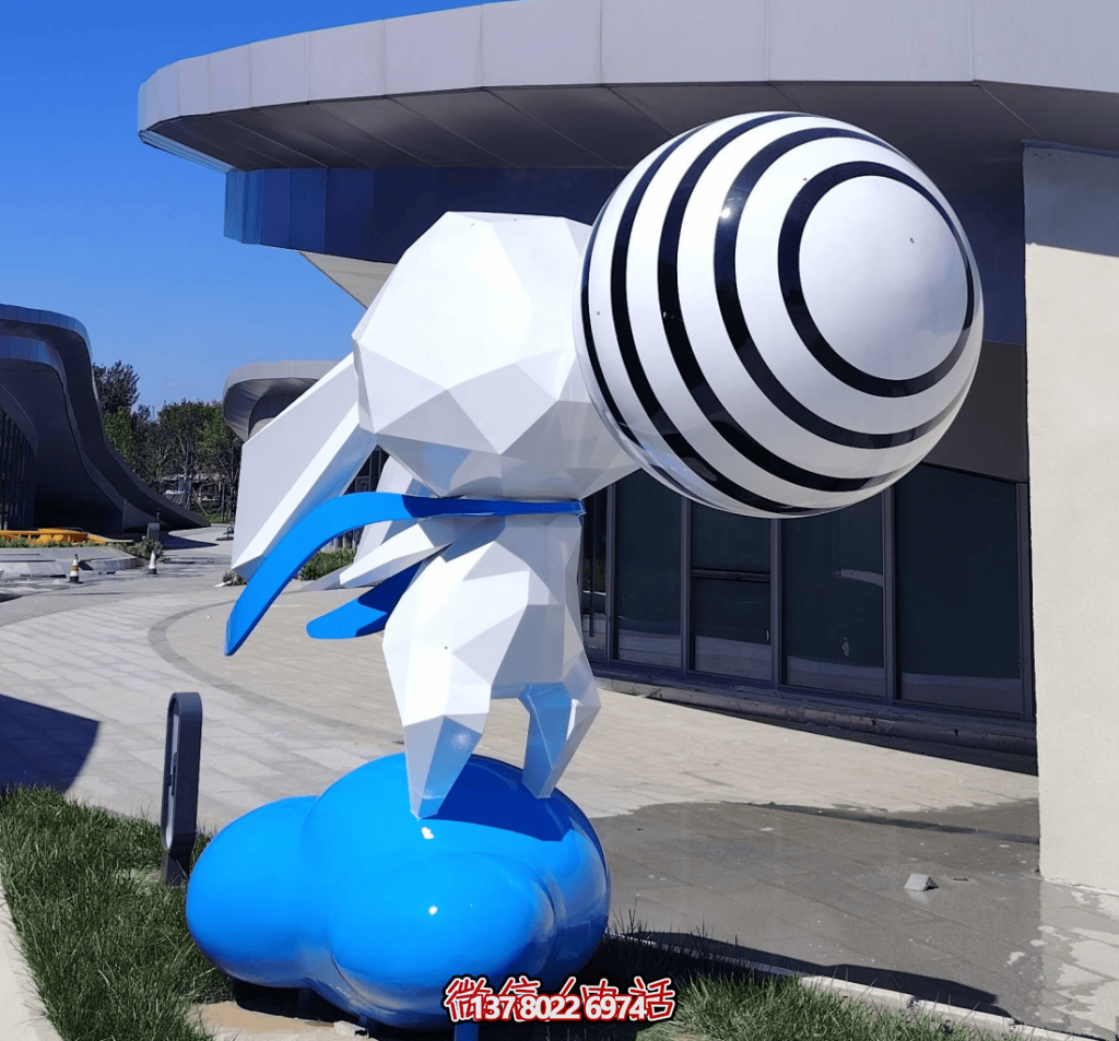 不銹鋼卡通網紅雕塑——可愛兔